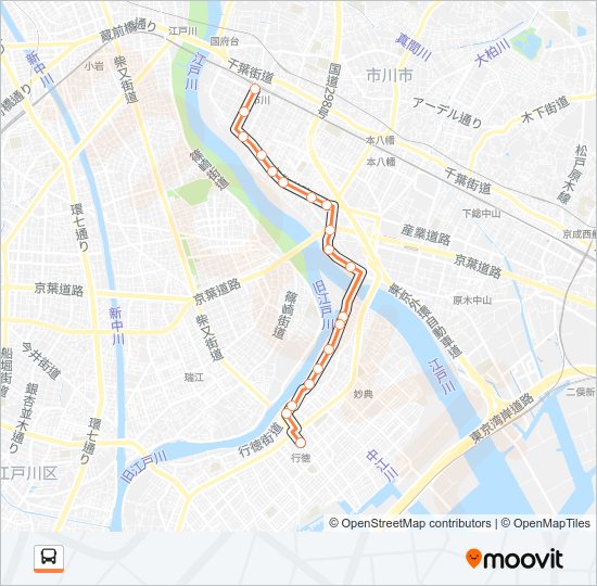 市川０４ Bus Line Map