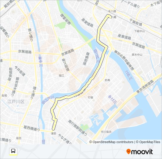 浦安０１ Bus Line Map