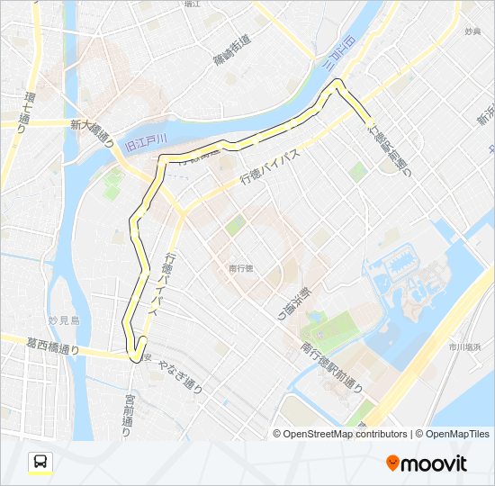 浦安０２ Bus Line Map