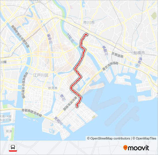 浦安０３ Bus Line Map