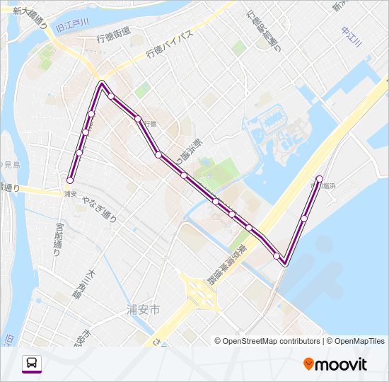 浦安０５ Bus Line Map