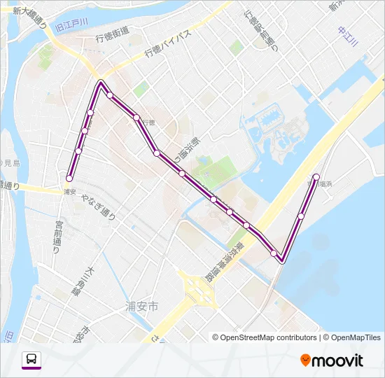 浦安０５ Bus Line Map