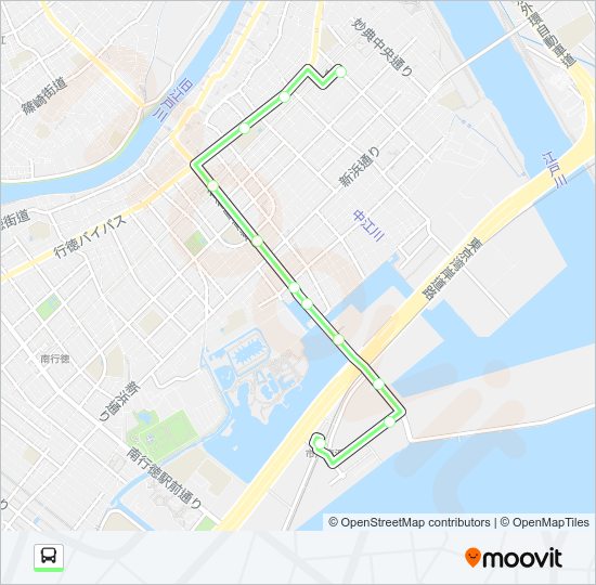 行徳０３ Bus Line Map