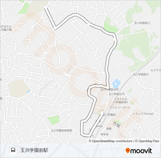 玉ちゃんバス：北ルート「金井小学校」始発 Bus Line Map