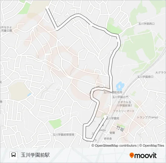 玉ちゃんバス：北ルート「金井小学校」始発 バスの路線図