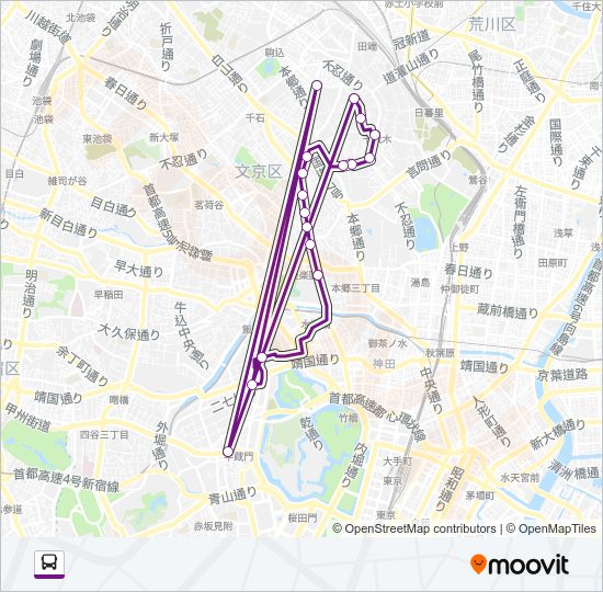 四谷ルート Bus Line Map