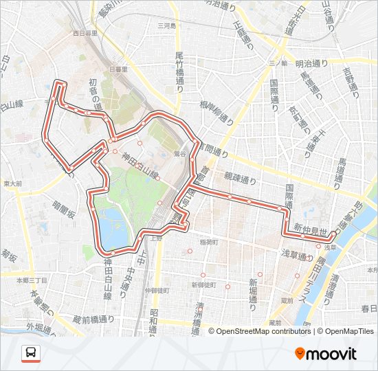 東西めぐりん Bus Line Map