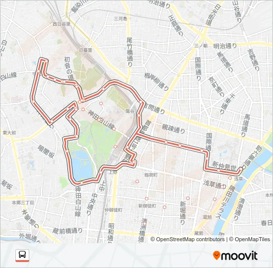 東西めぐりん Bus Line Map