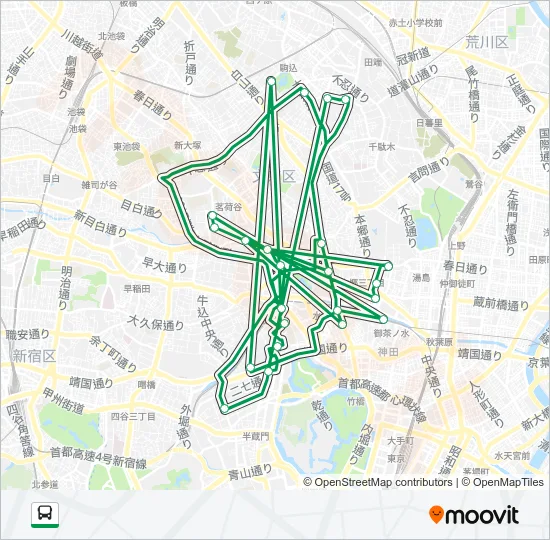 富士見・神保町ルート Bus Line Map