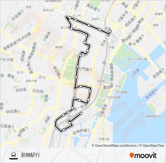 芝ルート Bus Line Map