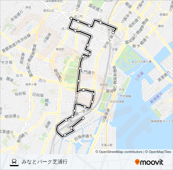 芝ルート Bus Line Map