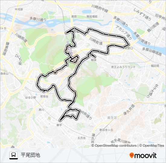 Aコース Bus Line Map