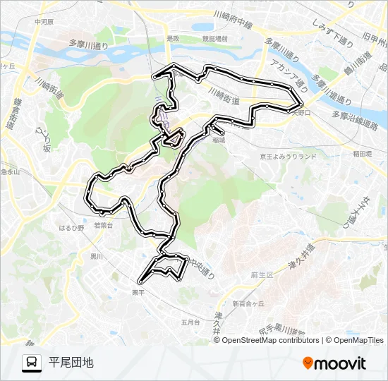 Aコース Bus Line Map