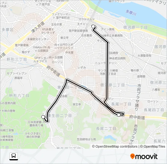 急行 バスの路線図