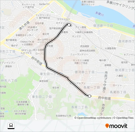 直行 Bus Line Map