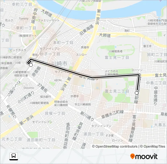 直行 Bus Line Map