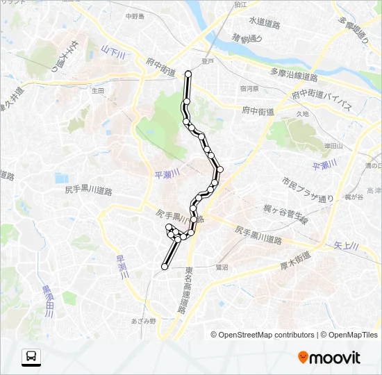 た８３ バスの路線図