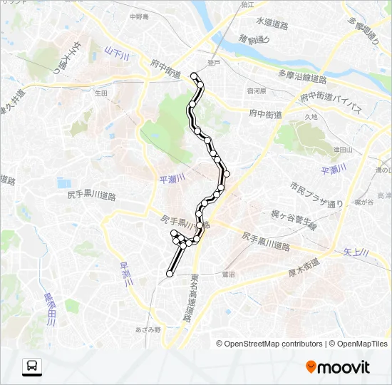 た８３ バスの路線図