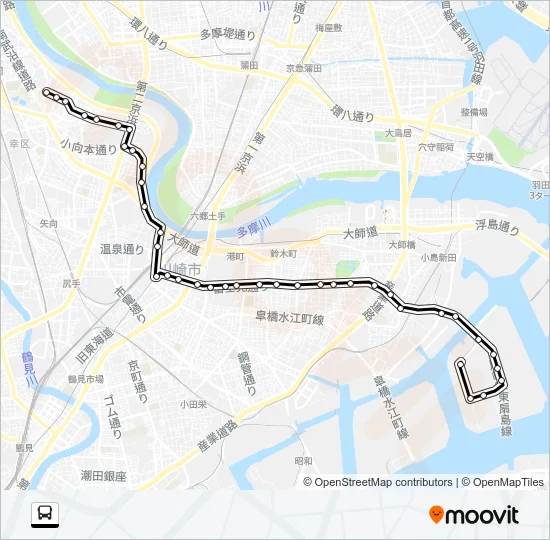 川０４ バスの路線図