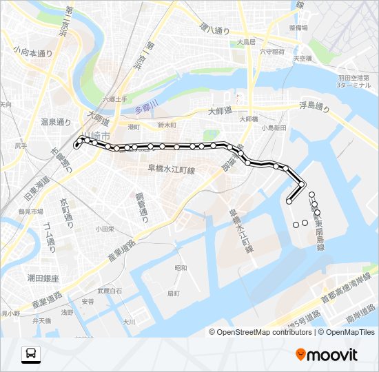 川０４ Bus Line Map