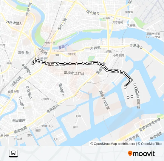 川０４ バスの路線図