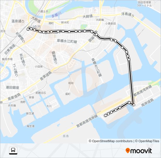 川０７ Bus Line Map
