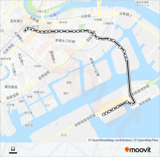 川０７ バスの路線図