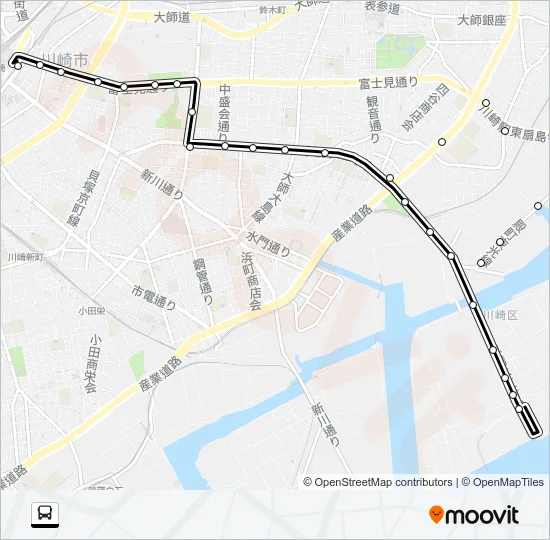 川１０ バスの路線図