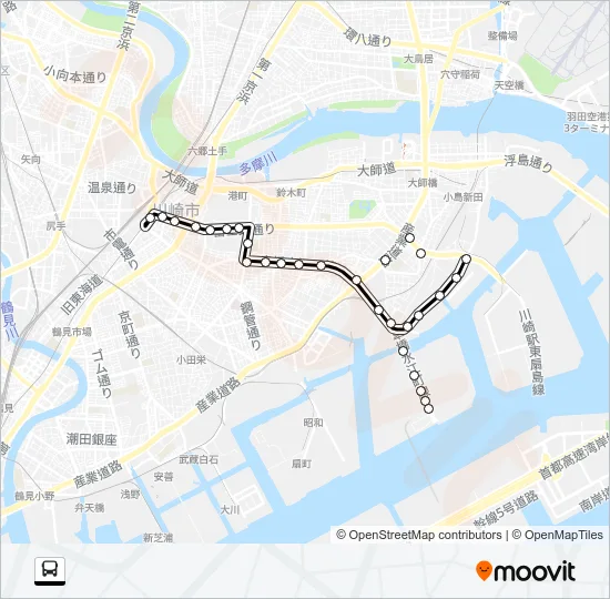 川１０ バスの路線図