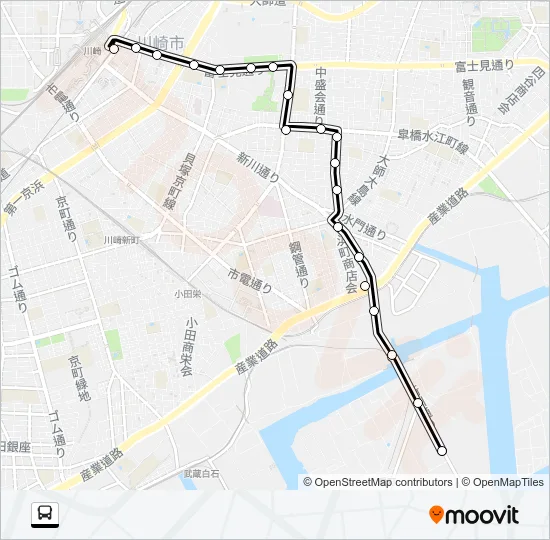 川１３ バスの路線図