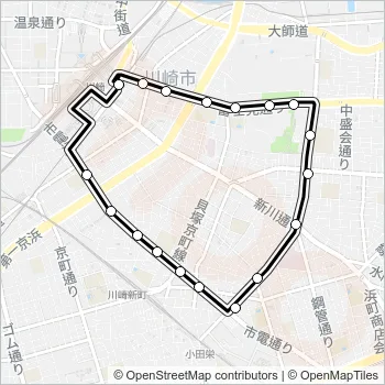 川１５ Bus Line Map