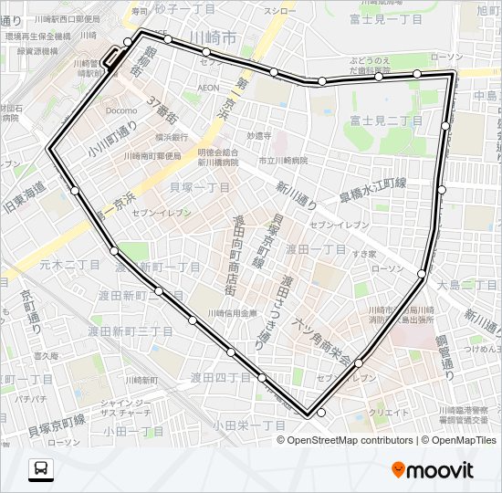 川１５ Bus Line Map