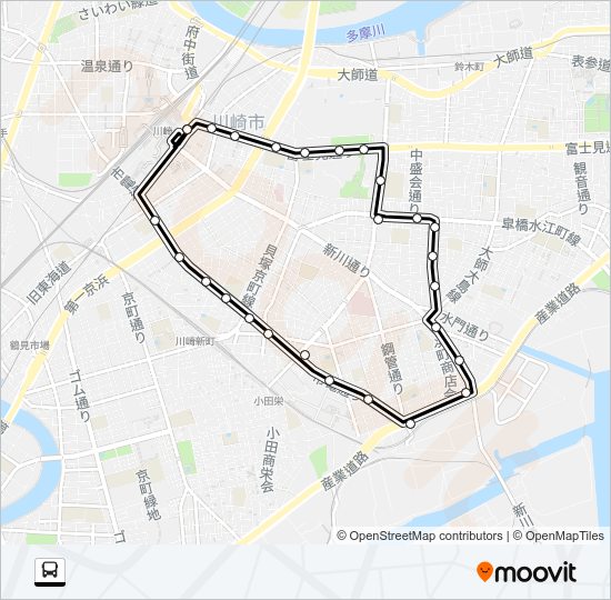 川１７ Bus Line Map