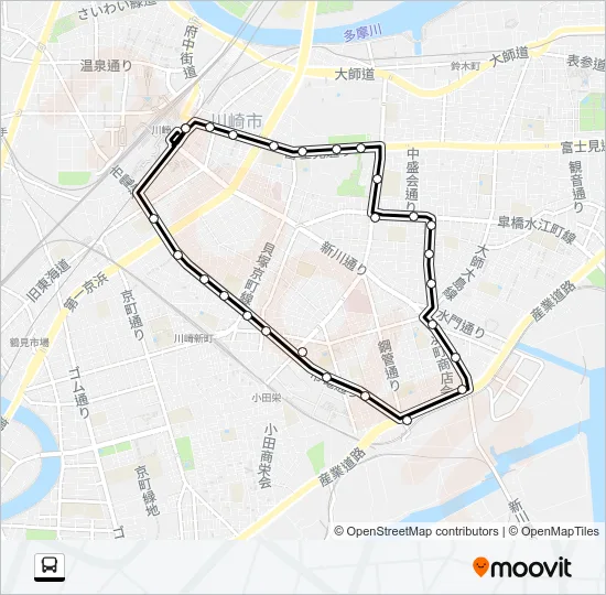 川１７ バスの路線図
