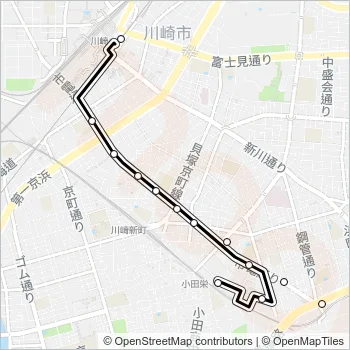 川４０ Bus Line Map