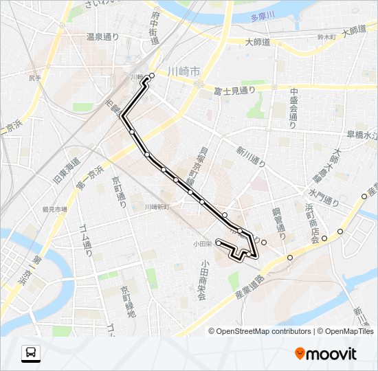 川４０ Bus Line Map