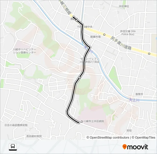 川６６ バスの路線図