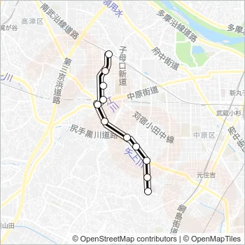 川６８ Bus Line Map