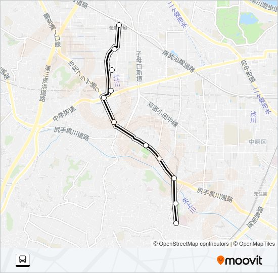 川６８ Bus Line Map