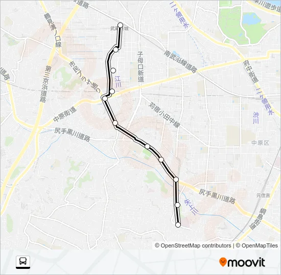川６８ バスの路線図