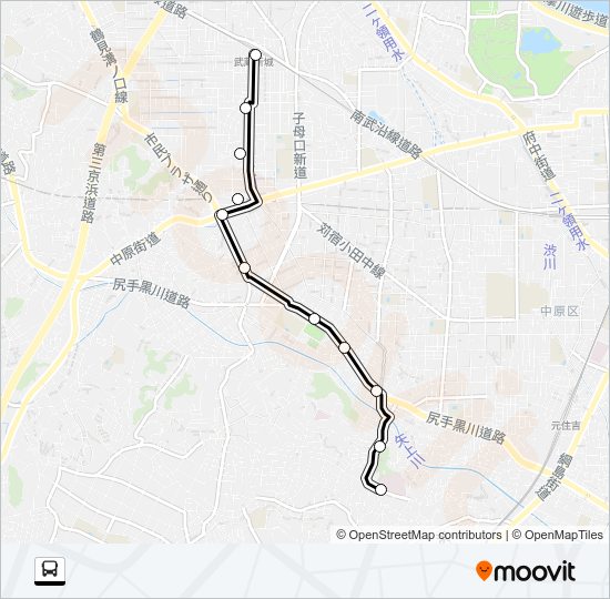 川６８ Bus Line Map