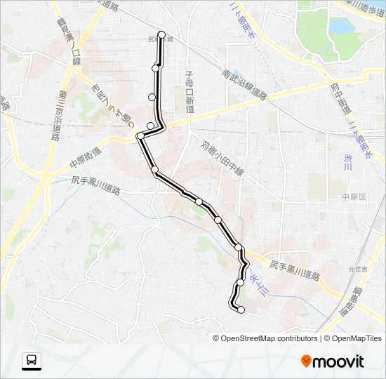 川６８ バスの路線図