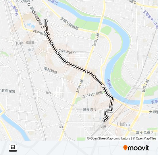 川７１ Bus Line Map