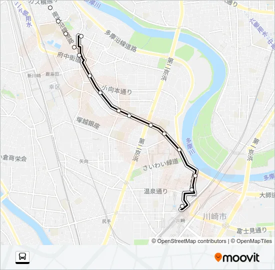 川７１ バスの路線図