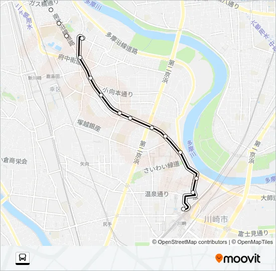 川７１ Bus Line Map