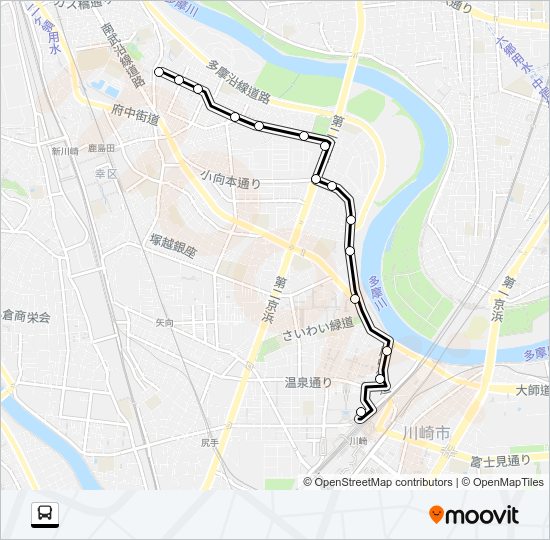 川７３ Bus Line Map