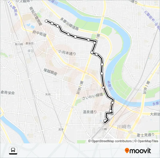 川７３ バスの路線図
