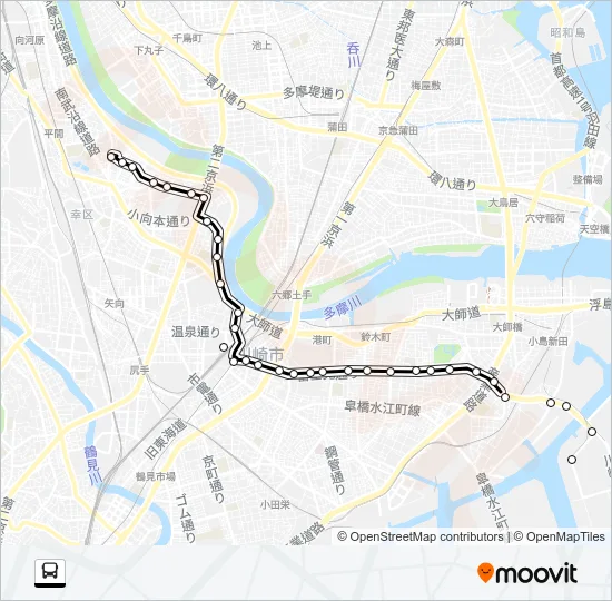 川７３ バスの路線図