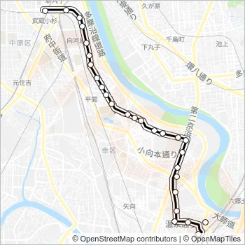 川７４ Bus Line Map