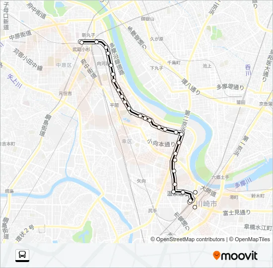 川７４ バスの路線図